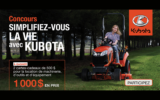 1000 $ en cartes-cadeaux Kubota