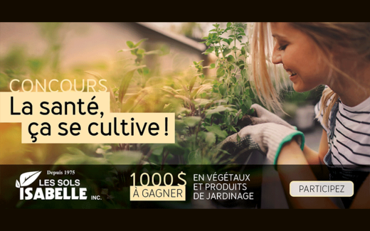 1000 $ en végétaux et produits de jardinage