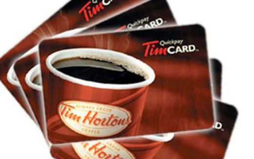 Carte cadeau Tim Hortons de 50$