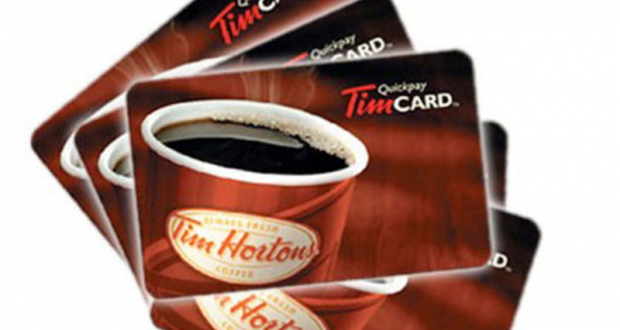 Carte cadeau Tim Hortons de 50$