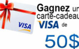 Carte cadeau Visa de 50$