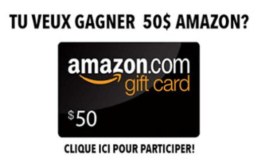 Carte cadeau Amazon de 50$