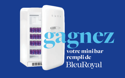 Un mini bar rempli de prêts-à-boire BleuRoyal de 2399 $