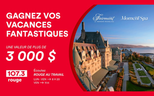 Un séjour au Fairmont Le Manoir Richelieu (3000 $)