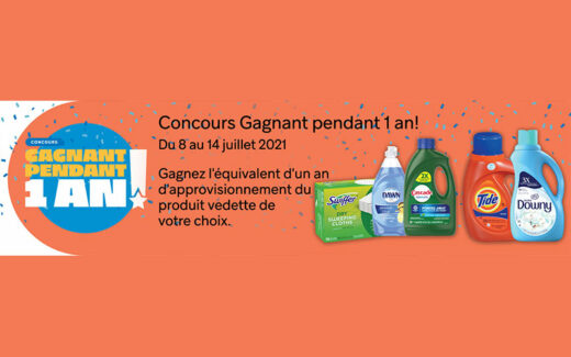 10 lots d’un an d’un produit ménager au choix