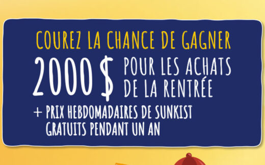 2000 $ pour les achats de la rentrée