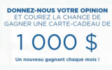 Une carte cadeau Jean Coutu de 1000 $