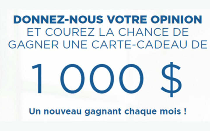 Une carte cadeau Jean Coutu de 1000 $