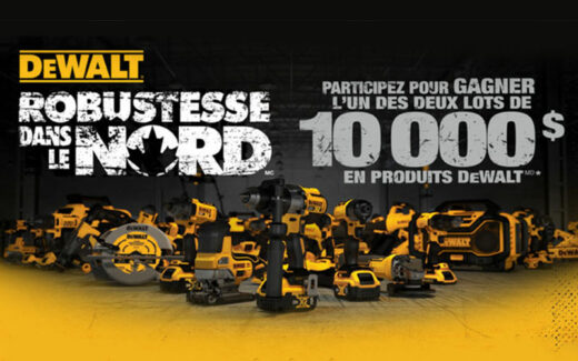 2 ensembles d’outils et produits Dewalt de 10 000 $ chacun