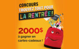 2000 $ en cartes cadeaux Jean Coutu