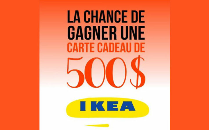 Gagnez une carte cadeau IKEA de 500$