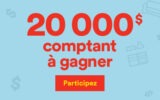 Un chèque de 20 000 $ comptant