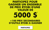 Un ensemble de prix RYOBI de 5000 $