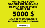 Un ensemble de prix RYOBI de 5000 $