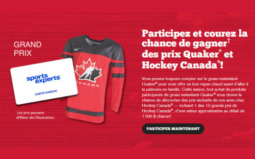 10 grands prix Hockey Canada de 1500 $ chacun