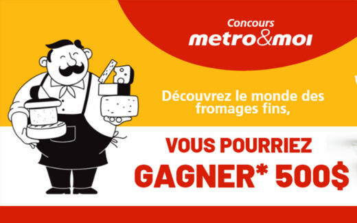 6 cartes-cadeaux Metro de 500 $