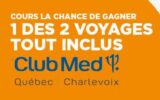 2 voyages tout inclus au nouveau Club Med de Charlevoix
