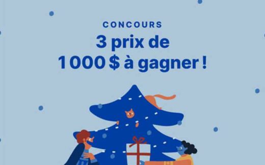 Trois grand prix de 1000 $ chacun