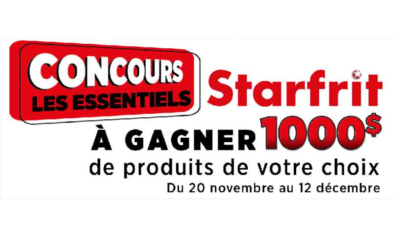 Un assortiment de produits Starfrit (1000 $)