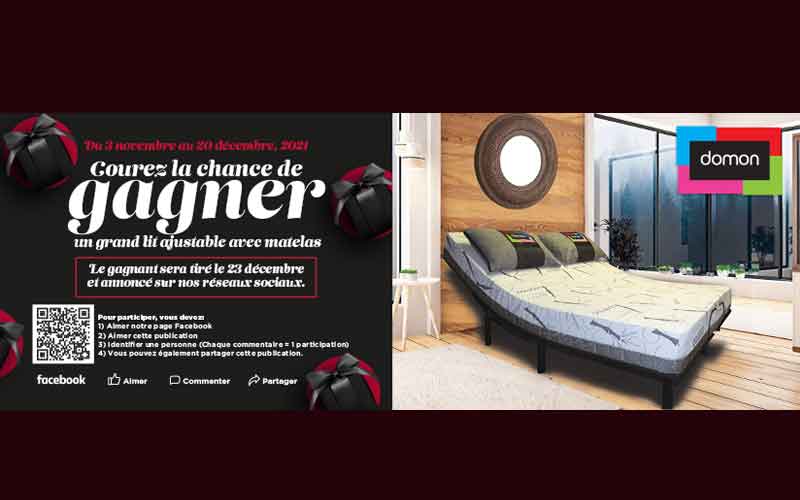 Un grand lit ajustable avec matelas