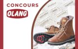 Une paire de bottes à crampons rabattables Olang