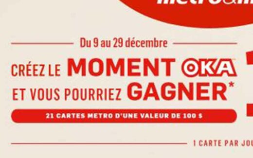 21 cartes Métro de 100 $ chacune