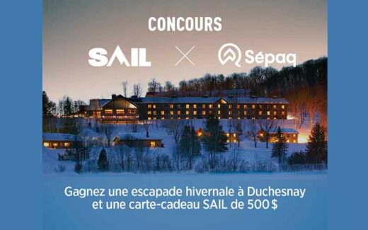 Un séjour à la station Duchesnay + 500$ SAIL