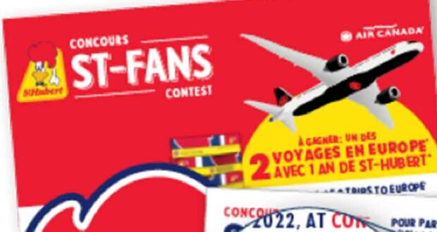 2 voyages en Europe pour 4 personnes (16 500 $ chacun)