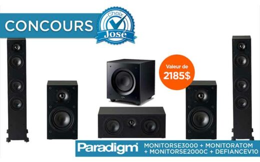 Un ensemble de haut-parleurs Monitor Paradigm (2185 $)