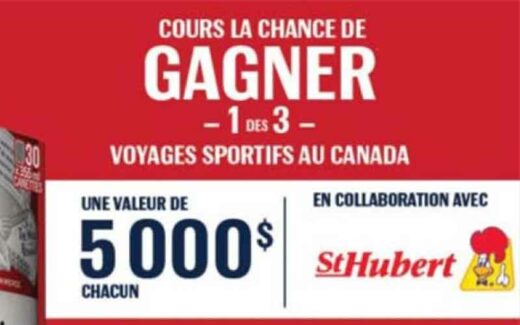 3 voyages sportifs au Canada (5000 $ chacun)