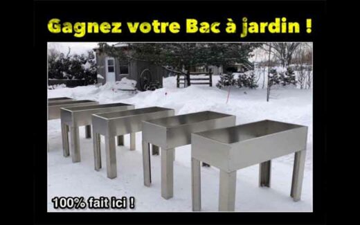 Bacs a jardin en aluminium (400 $)