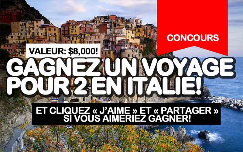 Un voyage en Italie (8000 $)