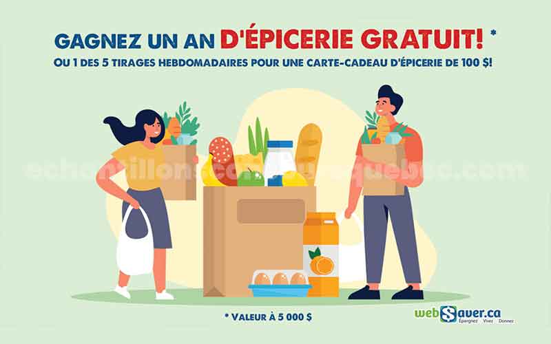 1 an d’épicerie d’une valeur de 5000 $