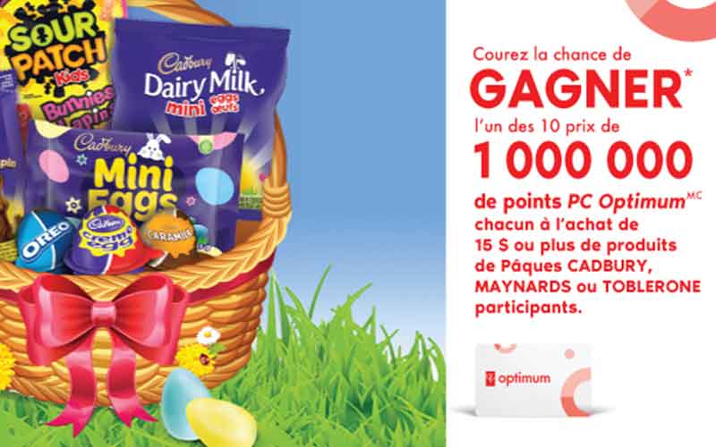 10 prix de 1 000 000 points PC Optimum (VDA totale de 10 000 $)