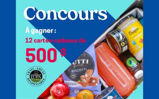 12 cartes-cadeaux Les Fermes Lufa de 500 $ chacune