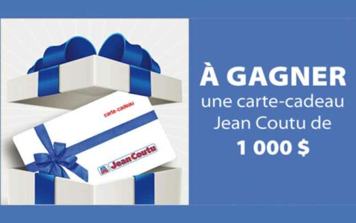 7 cartes cadeaux Jean Coutu de 1000 $ chacune