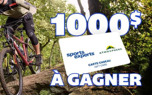 Une carte cadeau Sports Experts de 1000 $