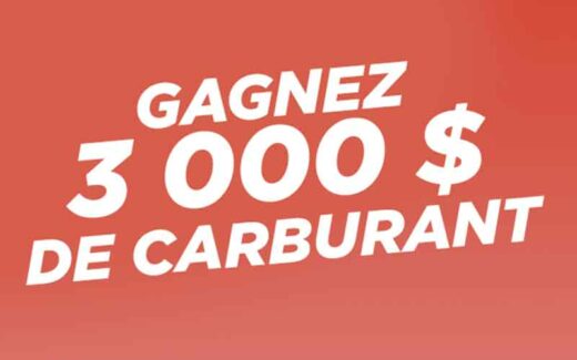 12 cartes cadeaux carburant de 3000 $ chacune