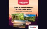 5 cartes-cadeaux de 1000 $ chacune pour la Sépaq