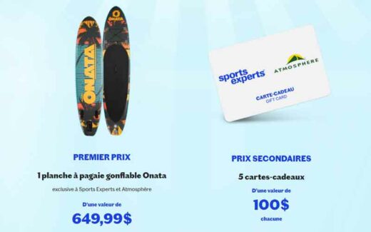 Une planche à pagaie gonflable Onata de 650 $