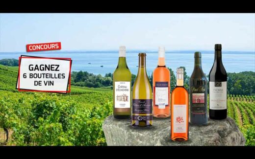 Un coffret de 6 bouteilles de vin