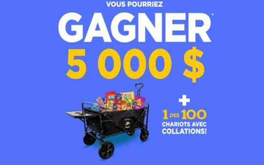 5000 $ + 100 chariots de collations Mondelez