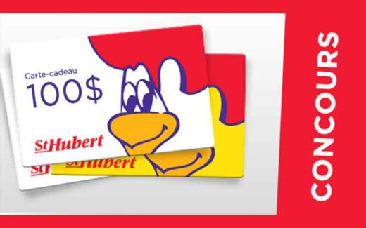 60 cartes cadeaux St Hubert de 100 $