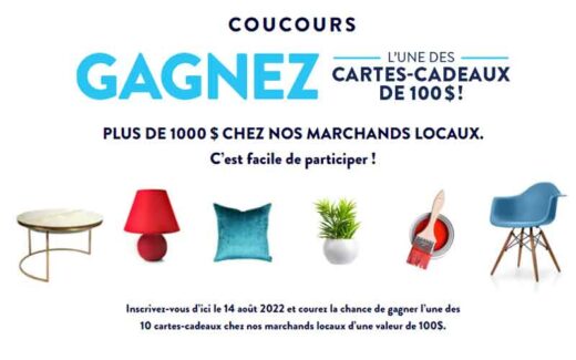 10 cartes-cadeaux de 100 $ avec Kim Dionne