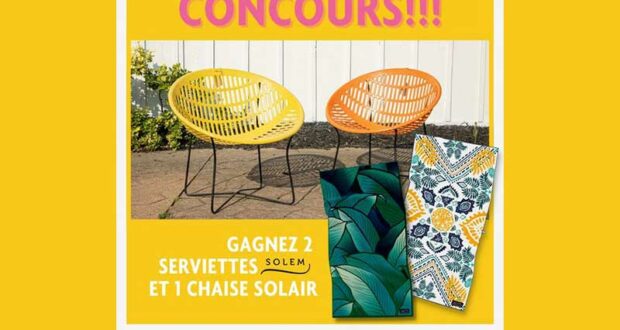 2 serviettes Solem et une chaise Solair