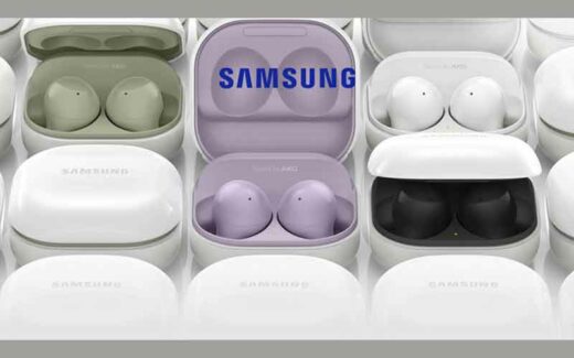 Une paire d’écouteurs Galaxy Buds2 de Samsung