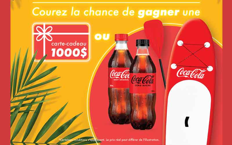 Une carte-cadeau de 1000 $ ou une planche à pagaie
