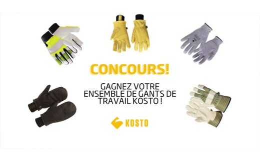 2 ensembles de gants de travail Kosto