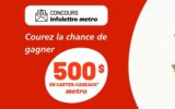 2000 $ en cartes-cadeaux Metro