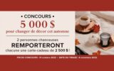 5000 $ pour changer de décor cet automne